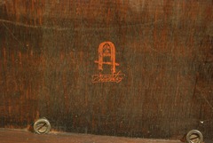 Signed with the red decal joiners mark above "Stickley" in a rectangle circa 1902-1903.